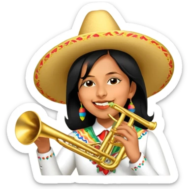 Mariachi Trumpet Player sticker