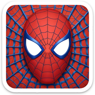 Spider man mask sticker