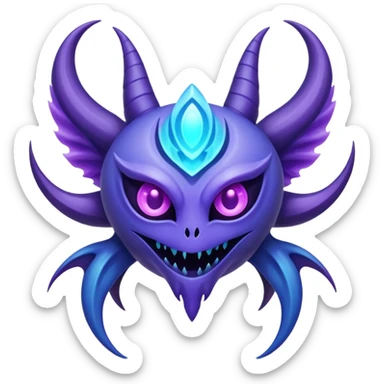 Abstract Ghastly-Haunter-Lunala-ET-hybrid-fantasy-creature sticker