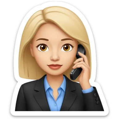 business woman talking on the mobile phone sticker