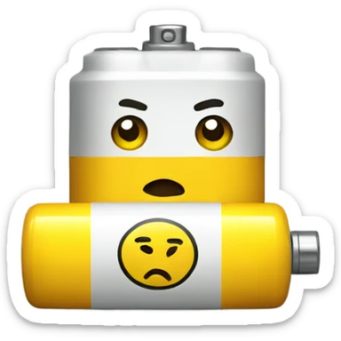 Worry yellow battery sticker