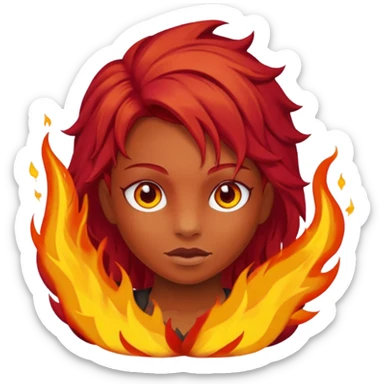 Capetinha com fogo por baixo sticker