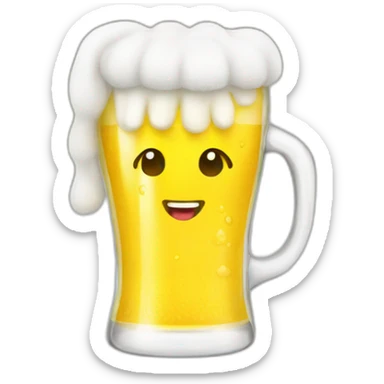 yellow animated towel drink beer sticker