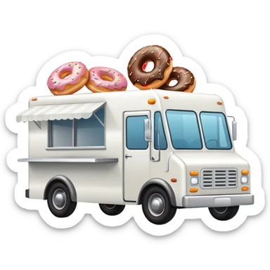 basic donut truck sticker