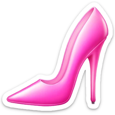 Pink glass stiletto  sticker