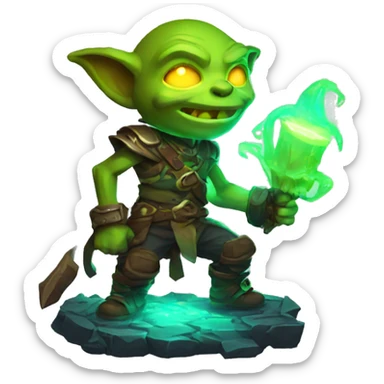 loot goblin with glowing neon sticker