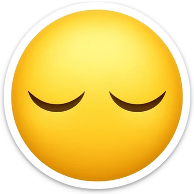 Yellow circle with closed eyes shaking horizontally sticker