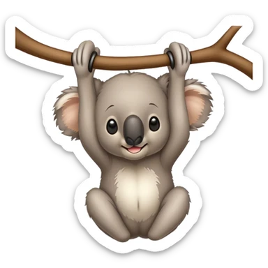 upside down koala sticker