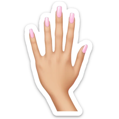 light pink nails sticker