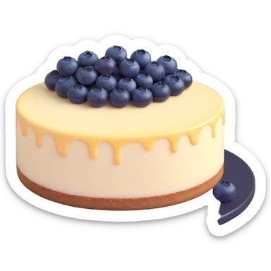 whole cheesecake with blueberries sticker