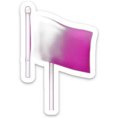 big fuchsia flag with white word "idea" sticker