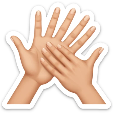 Fingers nearly touching each other sticker