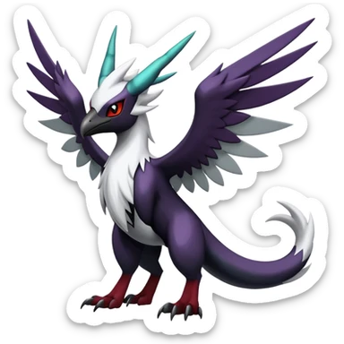 Shiny Dark Silvally-Absol-Noibat-Noivern-Hybrid (Full body) sticker