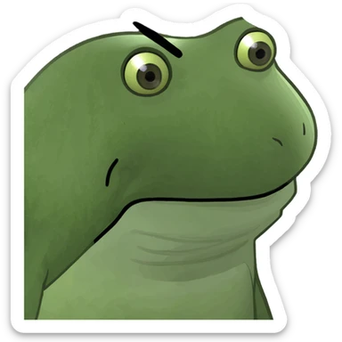 frog is mad sticker