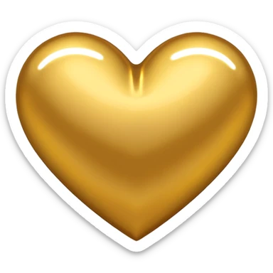 coração dourado sticker
