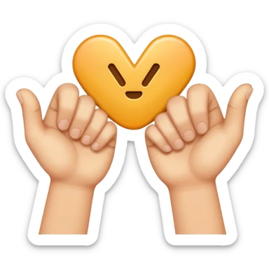 Les doigts des deux mains qui forme la lettre W sticker