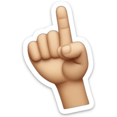 Punch fourth finger up hand gesture sticker