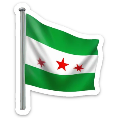 Syria green flag sticker