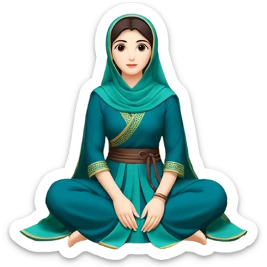 یک پرنسس زیبا با موهای سرمه‌ای بلند پروانه ای که یه لباس عروسی تنشه و داره با یه پرنس جوان میرقصه sticker