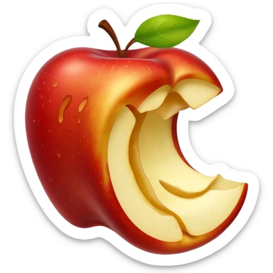 Apple core sticker