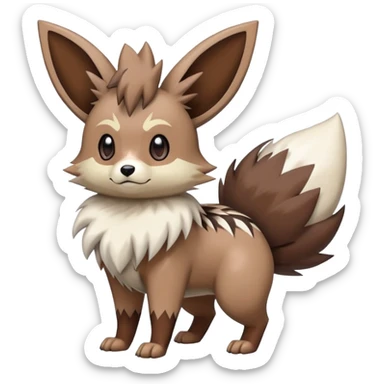  Eevee-Zigzagoon-Furret-Rockruff-Hybrid (Full body) sticker