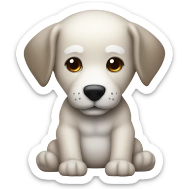 Boneka beruang putih lucu sticker