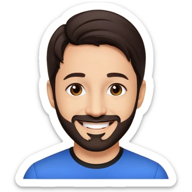 AJ McLean with dark brown hair sticker