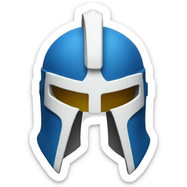 blue and white spartan helmet sticker