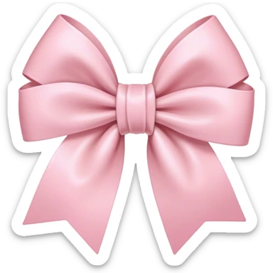 light pink bow on light pink bow sticker