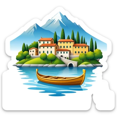 Simbolo Lago di Como stilizzato sticker