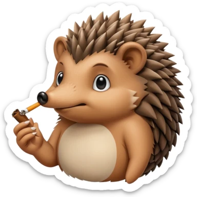 hedgehog smoking a blunt sticker