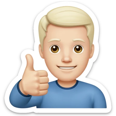 John Kramer from the movie Saw gives a thumbs up. sticker