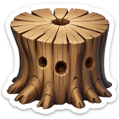 tree stump sticker