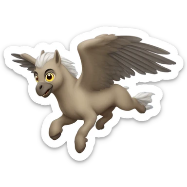 Hippogriff flying sticker
