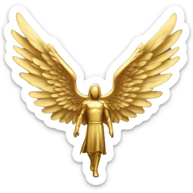 golden wings of the archangel sticker