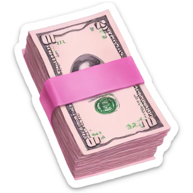 Pink money sticker