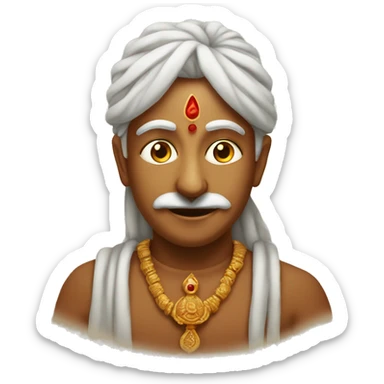 Devotional face with tilak  sticker