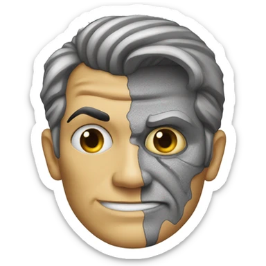 Two-face harvey dent sticker
