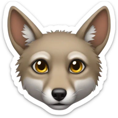 Jackal being sad sticker