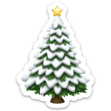 White Christmas tree sticker