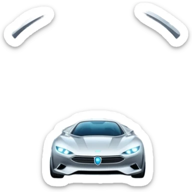 Flying cars zoom through luminous skyways sticker