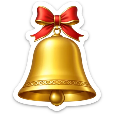 christmas emoji photobooth bell sticker