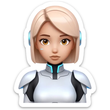 A cure 3D girl sticker