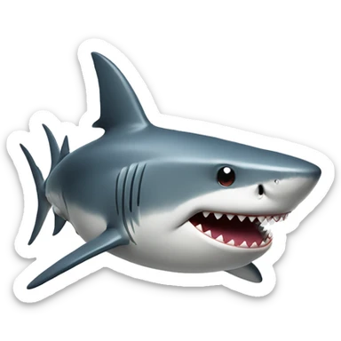 Shark with a top hat sticker