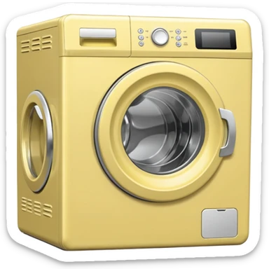 pale yellow simple washing machine sticker
