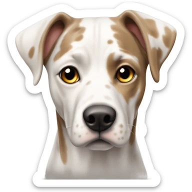 White and tan catahoula  sticker