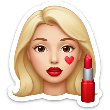 Face in love with many kisses sticker