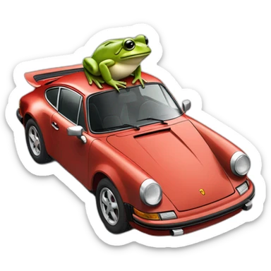 Grenouille dans une porche 911 sticker
