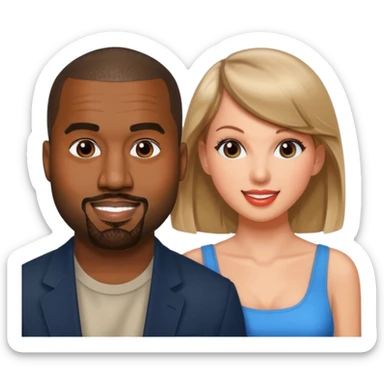Kanye west with Taylor Swift sticker