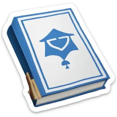 Education book, book, blue, white, sticker